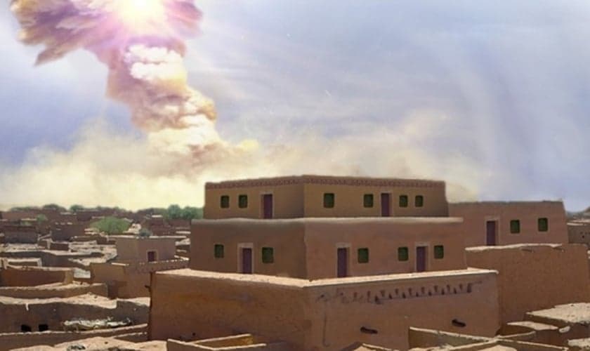 Imagem ilustrativa de cidade antiga que foi alvo de bola de fogo. (Foto: UC Santa Barbara)