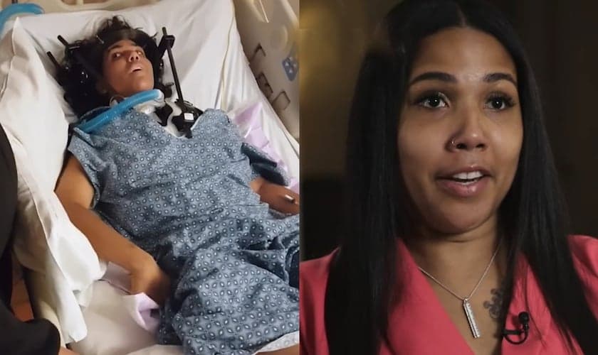Lakeisha quase perdeu a vida após sofrer um grave acidente de carro nos EUA. (Foto: CBN News)