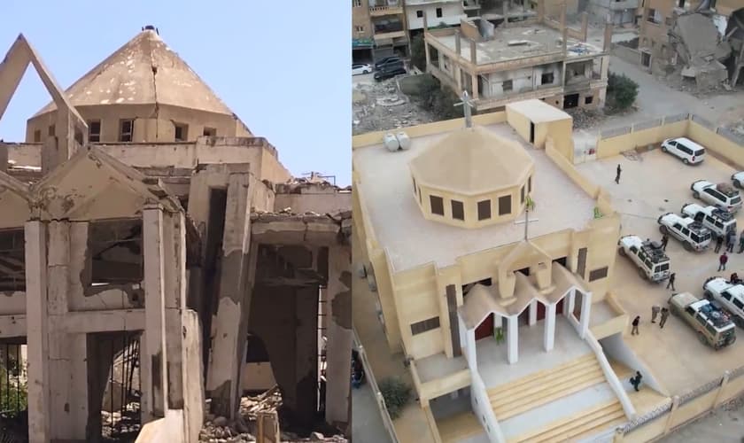 A Free Burma Rangers levantou 60 mil dólares para reconstruir a Igreja Armênia dos Quarenta Mártires. (Foto: Reprodução/CBN News). 