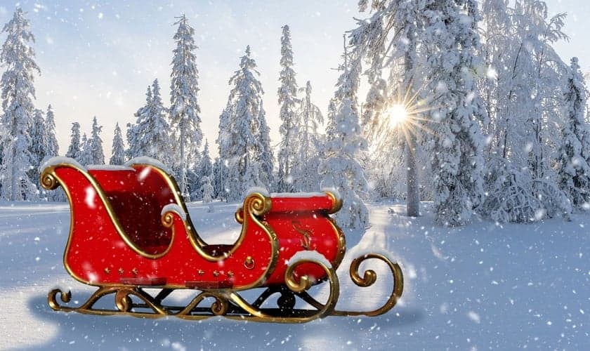 Trenó “mágico” do Papai Noel. (Foto: Jeff Jacobs/Pixabay)