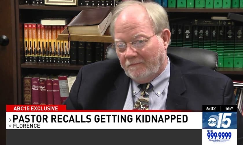 Charles Pittman foi raptado dentro do templo e levado em seu próprio carro pelo criminoso. (Foto: Reprodução/WPDE).