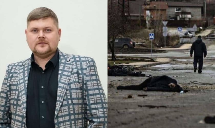 Mais de 400 corpos foram encontrados em valas comuns e nas ruas de Bucha. (Foto: Twitter/Robin Reeve/Dmytro Kuleba).