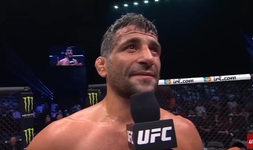 Beneil Dariush durante entrevista após vitória. (Captura de tela/UFC)