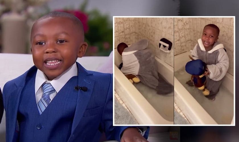 Luke Tillman, 5 anos, demonstrou sua fé em Jesus para 20 milhões de pessoas. (Foto:Reprodução/YouTube/Jennifer Hudson Show)