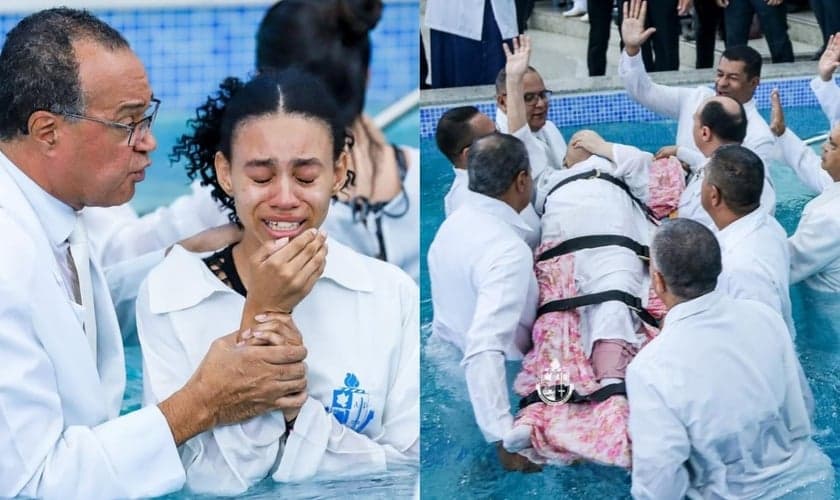 Mais de 1400 pessoas foram batizadas em São Paulo. (Foto: Tiago Bertulino/Comunicação ADBelém).