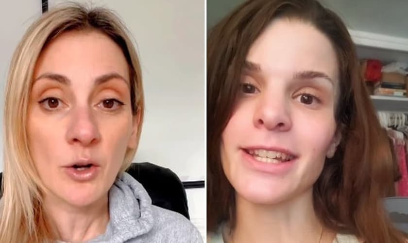 Jenn e Hannah, ex-médiuns salvas pela graça de Jesus. (Foto: YouTube/Jenn EXpsychic/TikTok/MustardSeedHannah)