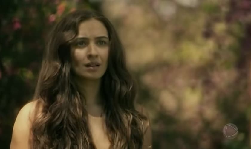 Cena da novela Gênesis. (Captura de tela/YouTube/Record Cabo Verde)