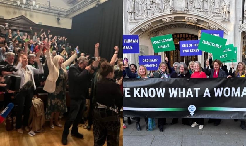 Ativistas dos direitos das mulheres comemoraram a decisão. (Foto: X/Ash Regan MSP/Facebook/forwomen.scot).