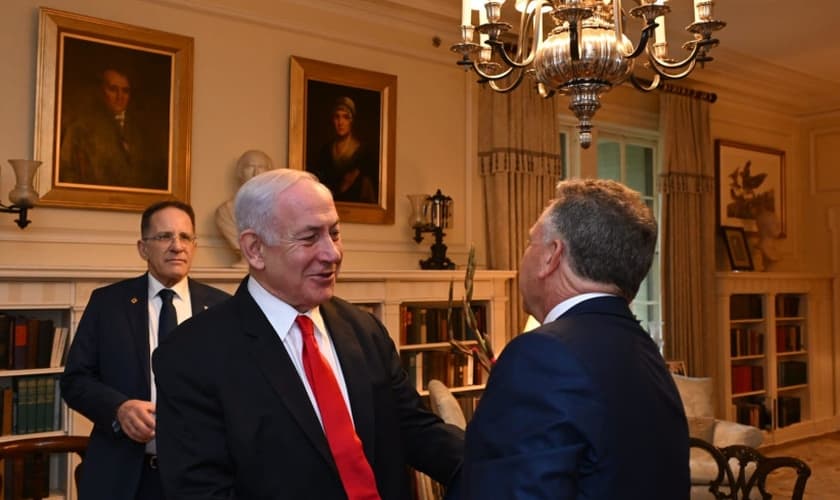 O primeiro-ministro Benjamin Netanyahu se encontra com o Enviado Especial dos EUA para o Oriente Médio, Steve Witkoff (Foto: Avi Ohayon/GPO)