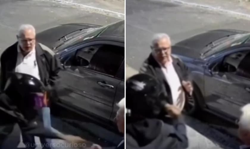 O criminoso desistiu de assaltar dois líderes da Igreja Congregação Cristã. (Foto: Reprodução/Instagram/Universo Curioso).