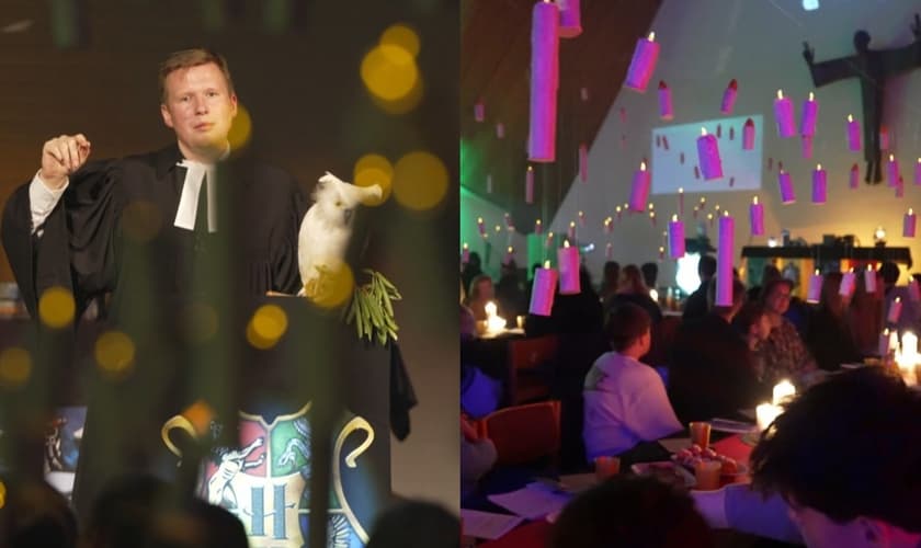 A Igreja Luterana de Hamburgo-Lohbrügge realiza cultos com a temática Harry Potter. (Foto: Reprodução/DW).