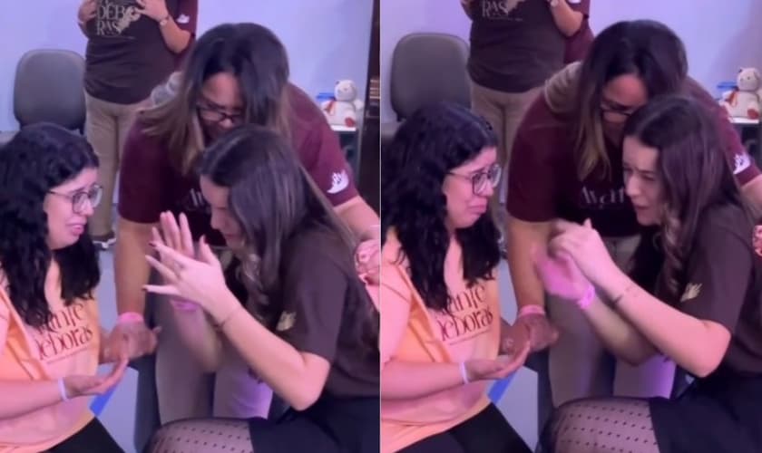 Josefiny traduziu a palavra profética para Jéssica. (Foto: Reprodução/Instagram/Kellen Byanca).