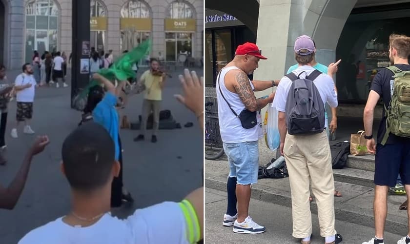 O primeiro dia da ação contou com evangelismo nas ruas de diversas cidades. (Foto: Reprodução/Instagram/Awakening Europe).