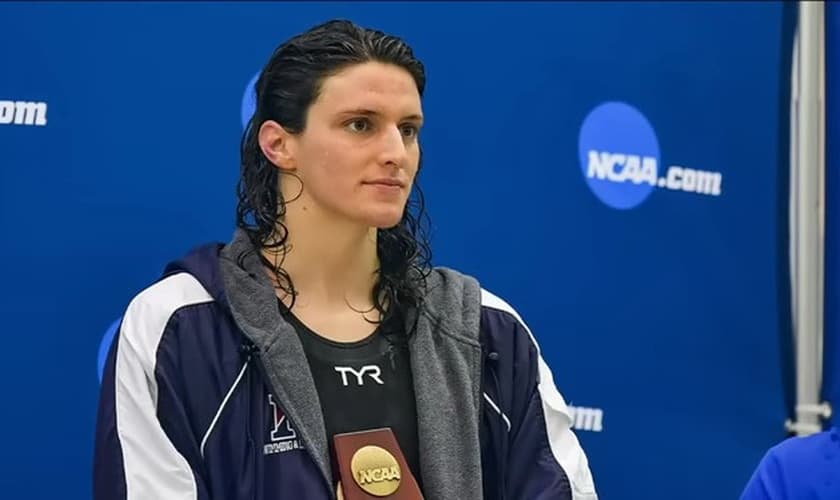 Nadador trans Lia Thomas. (Captura de tela/YouTube/Fox News)