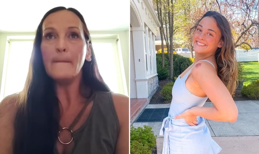 Cara e Xana Kernodle. (Foto: Reprodução/CBN News/Facebook/Xana Kernodle)