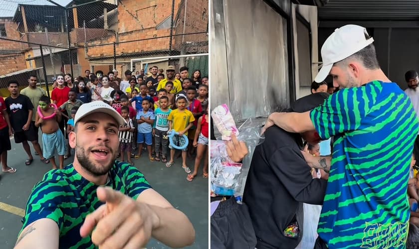 O evangelismo no Cabana. (Foto: Reprodução/Instagram/João Basques)