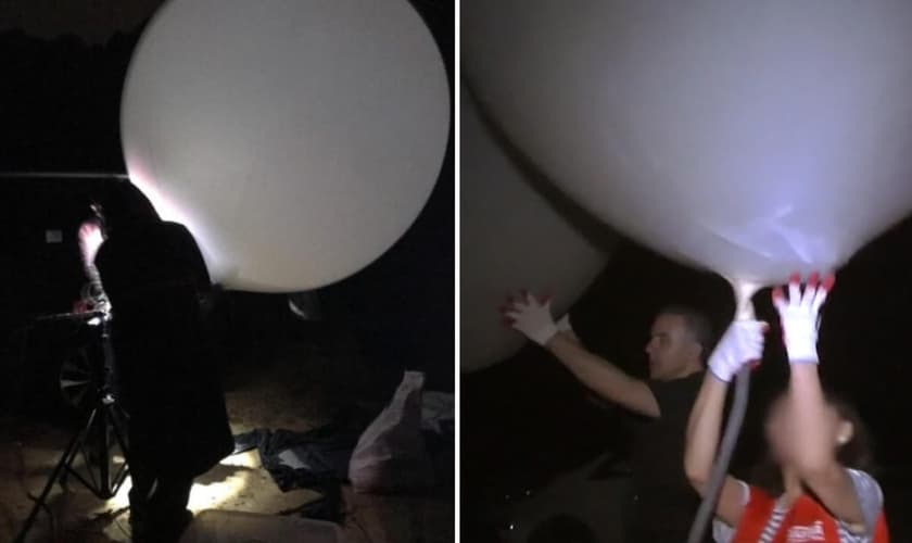 A Voz dos Mártires da Coreia do Sul tem contrabandeado Bíblias pelo ar. (Foto: VOM Korea).