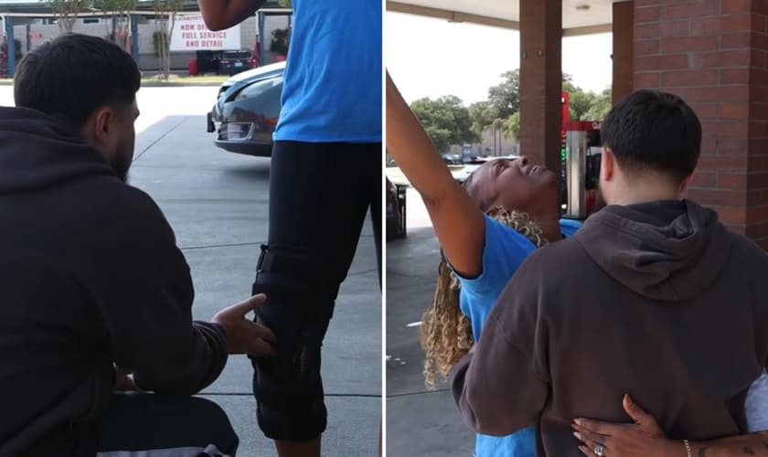 Mario e a mulher no local. (Foto: Reprodução/YouTube/Mario Esparza)