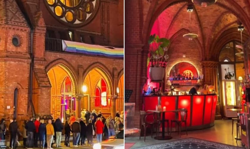 A igreja protestante Heilig-Kreuz se tornou o café/bar “Pandoras”. (Foto: Instagram/Pandoras).