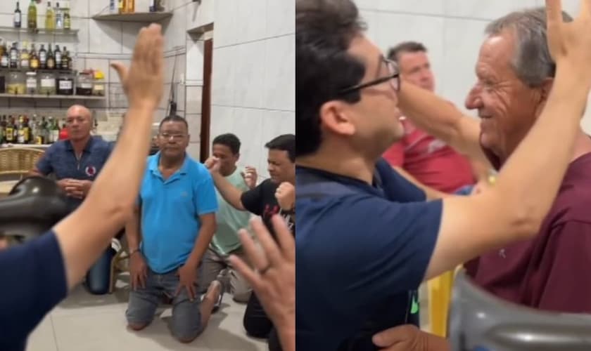 Os cristãos pregaram no bar em Balneário Rincão. (Foto: Reprodução/Instagram/AD Balneário Rincão).