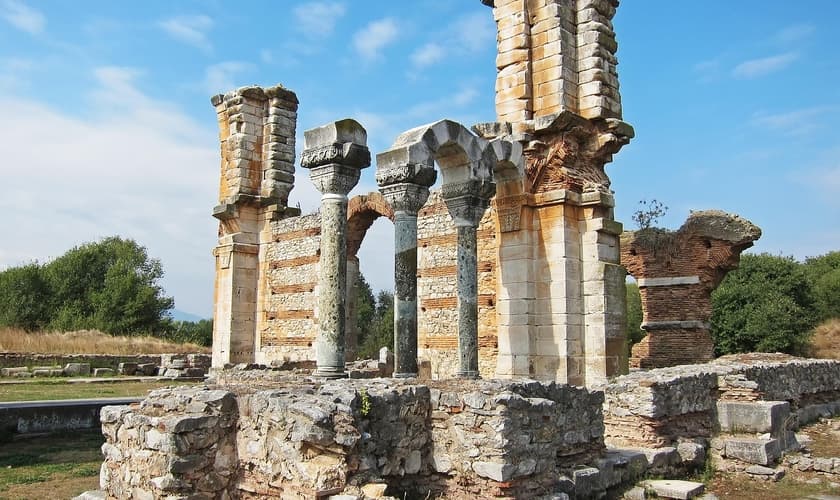 Ruínas em Filipos. (Foto: Pixabay)