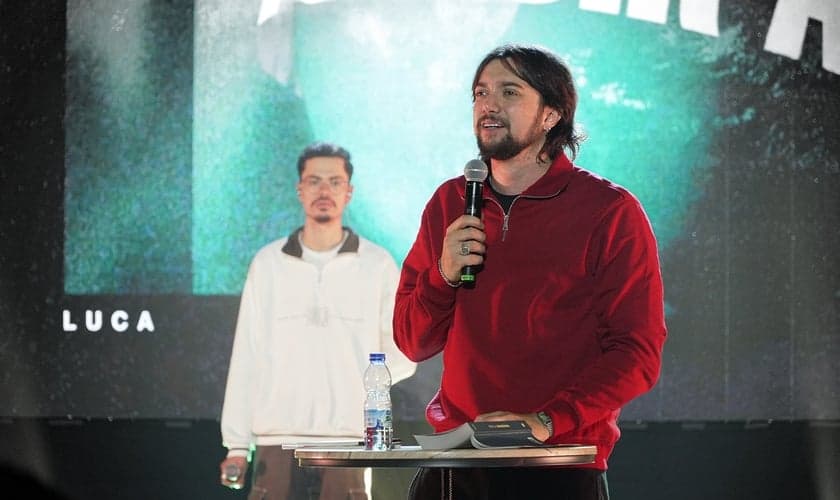 Luca Martini na Conferência Esperança Viva, da MCI. (Foto: Marcos Paulo Correa/Guiame)