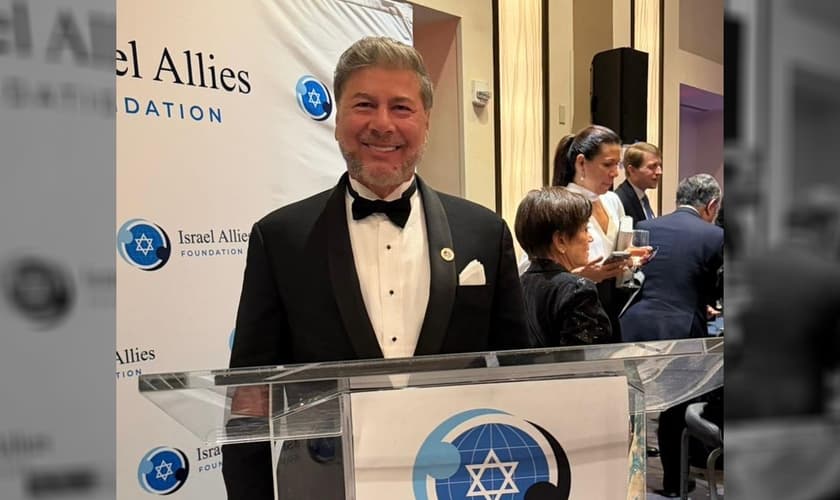 Joel Engel na premiação da Israel Allies Foundation. (Foto: Ministério Engel)