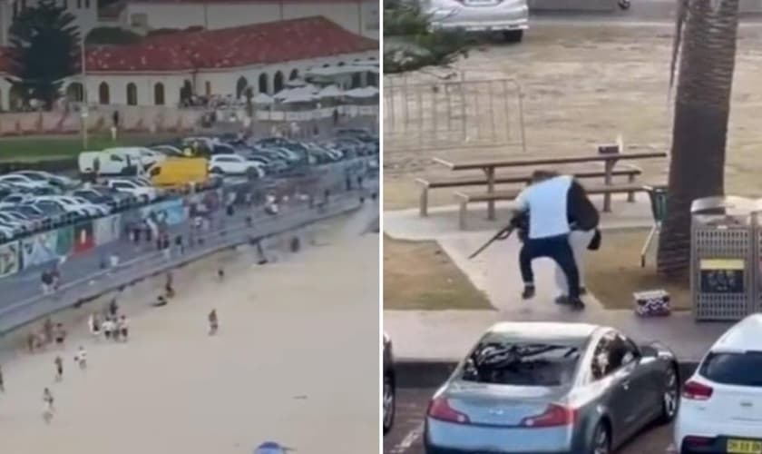 Imagens do atentado em Sydney. (Fotos: Reprodução/Redes Sociais)